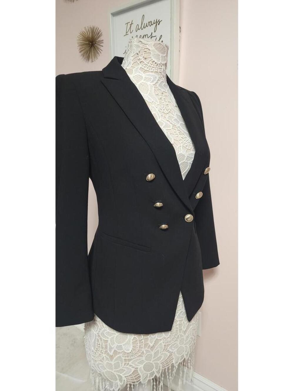 Flawless White House Black Market black jacket blazer double breasted  4